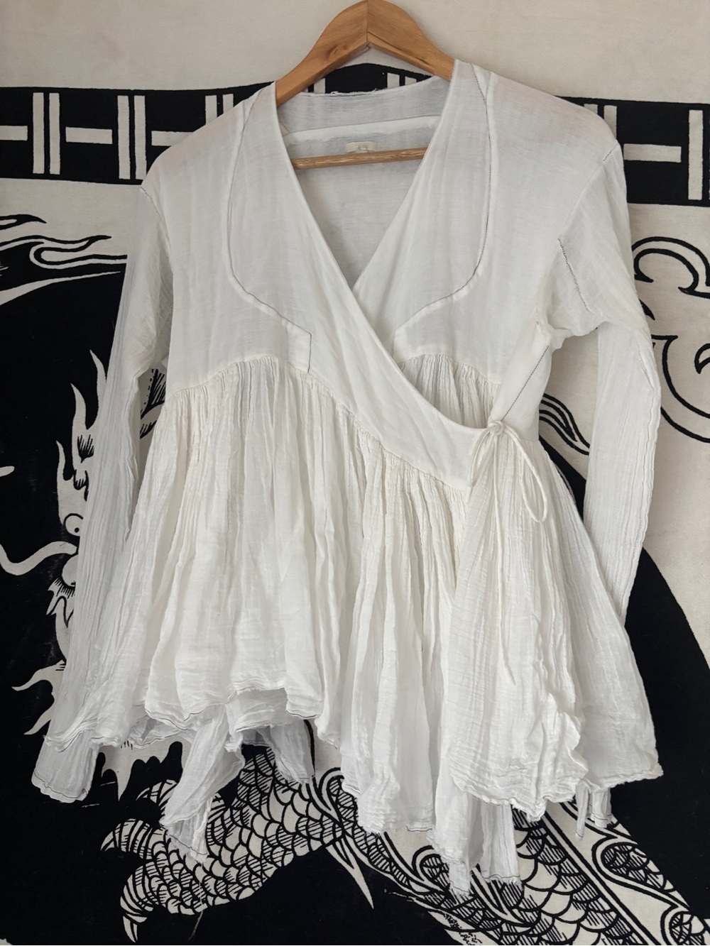 Dosa Rabari Wrap Blouse Top Jacket Open Cardigan Japan Cotton Sz 3